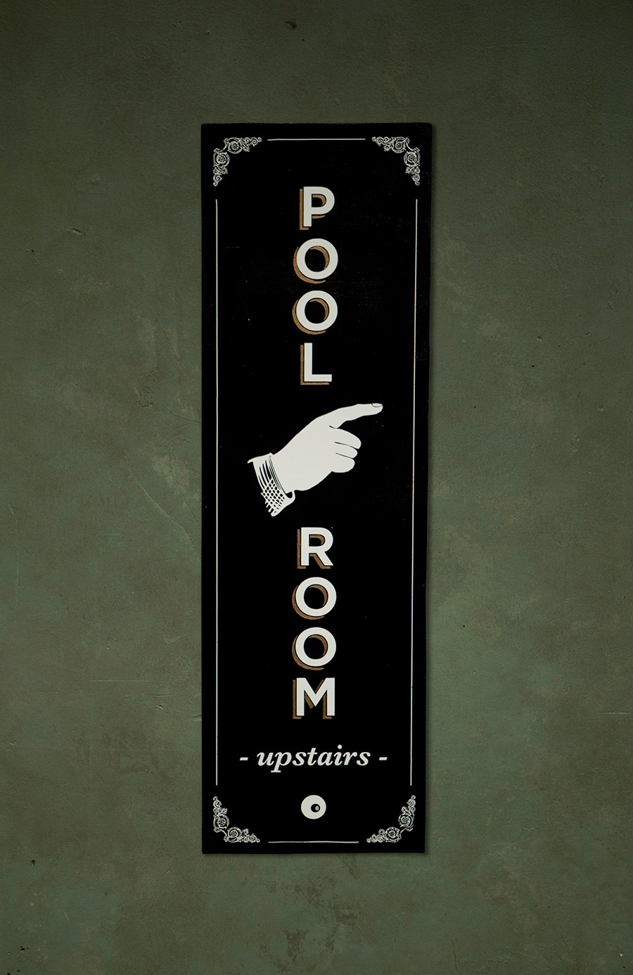 Vintage Pool Room Sign