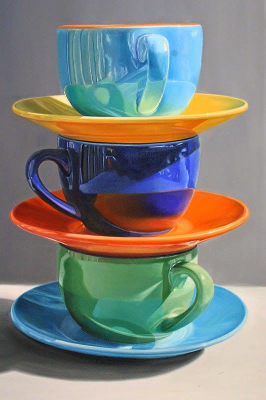 Stacked Cups in Vibrant Colors