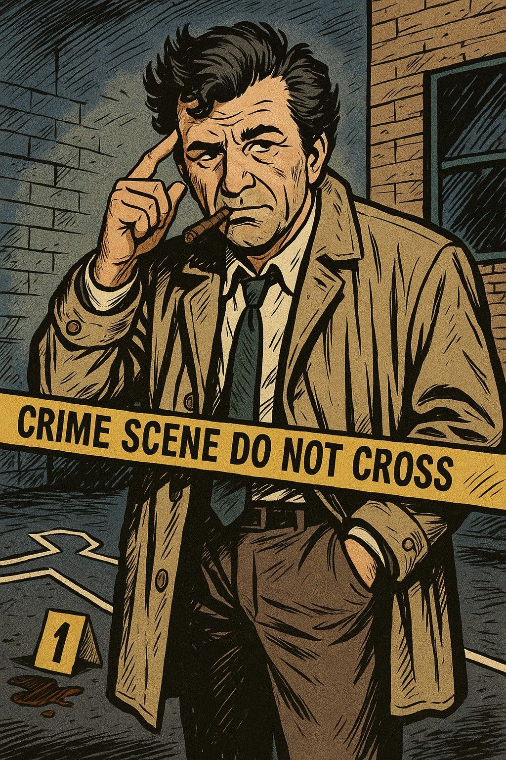 Detective Smoking Cigar