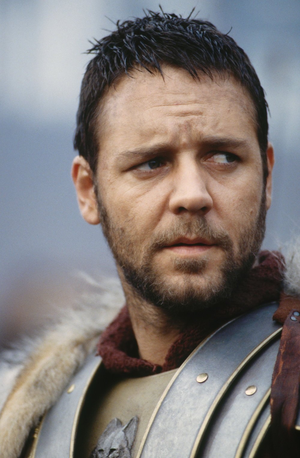 Man in Fur Trimmed Armor