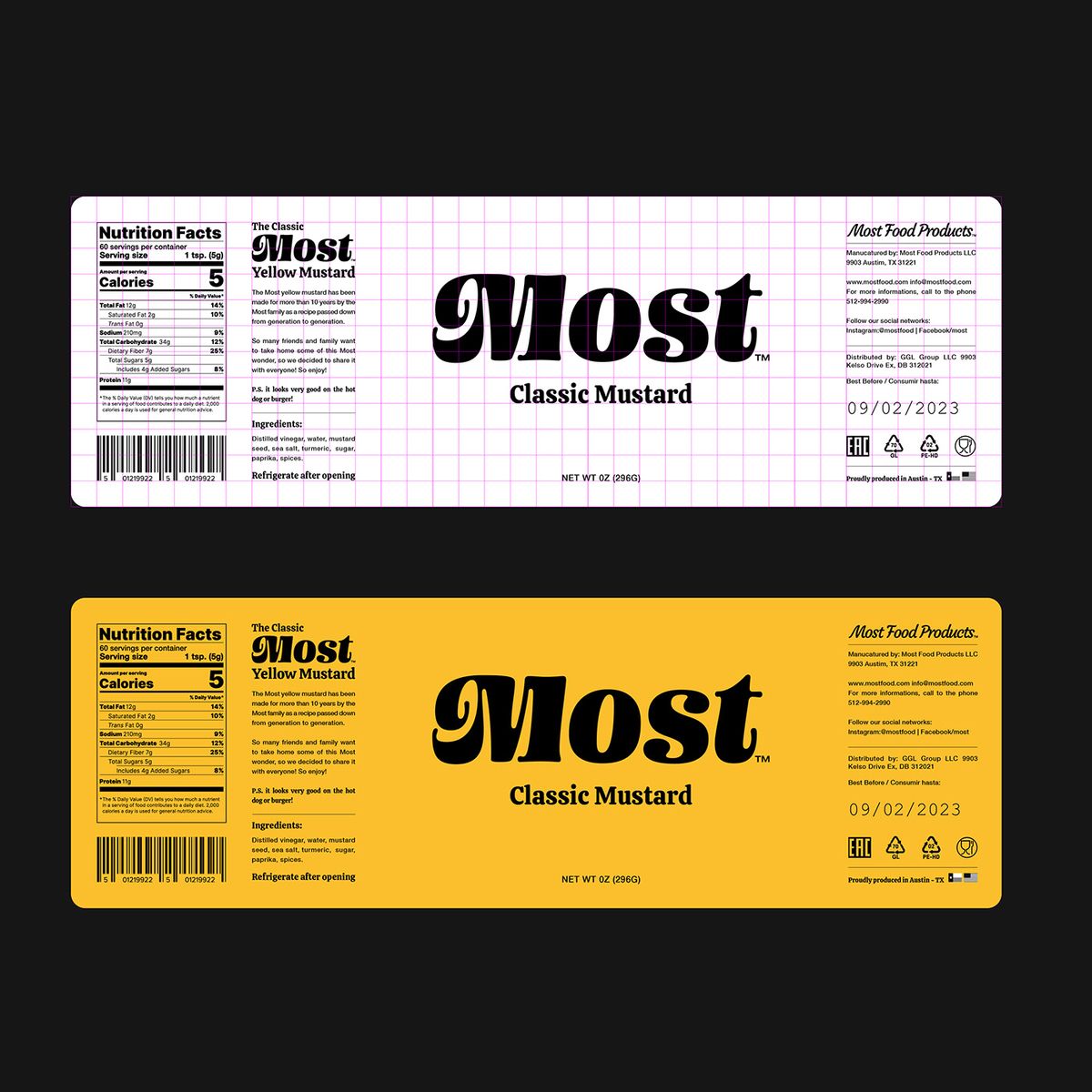 Most Classic Mustard Label Design