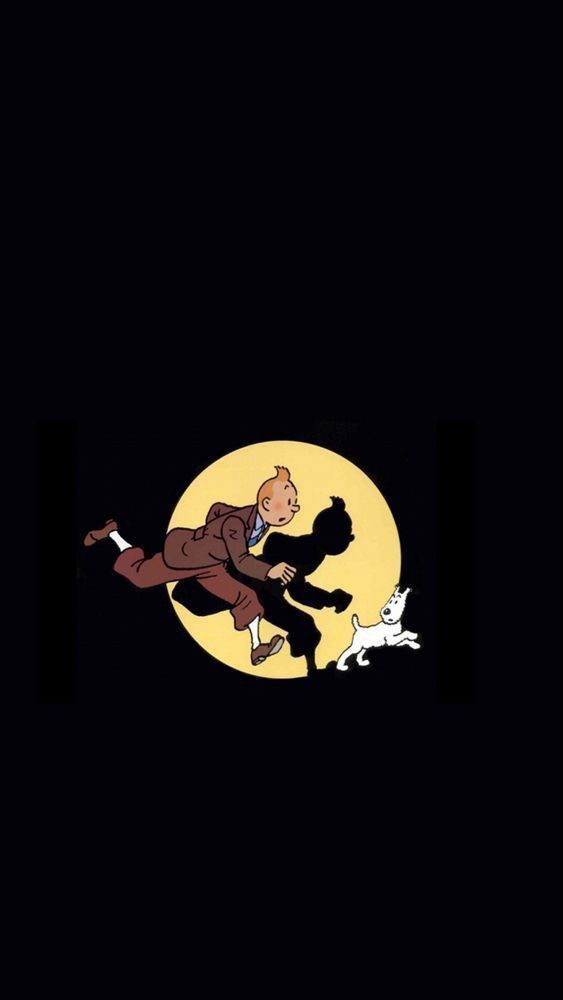 Tintin Flying Through the Moon