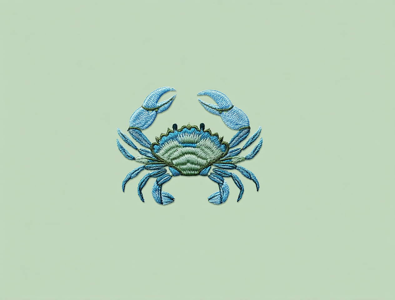 Embroidered Blue Crab