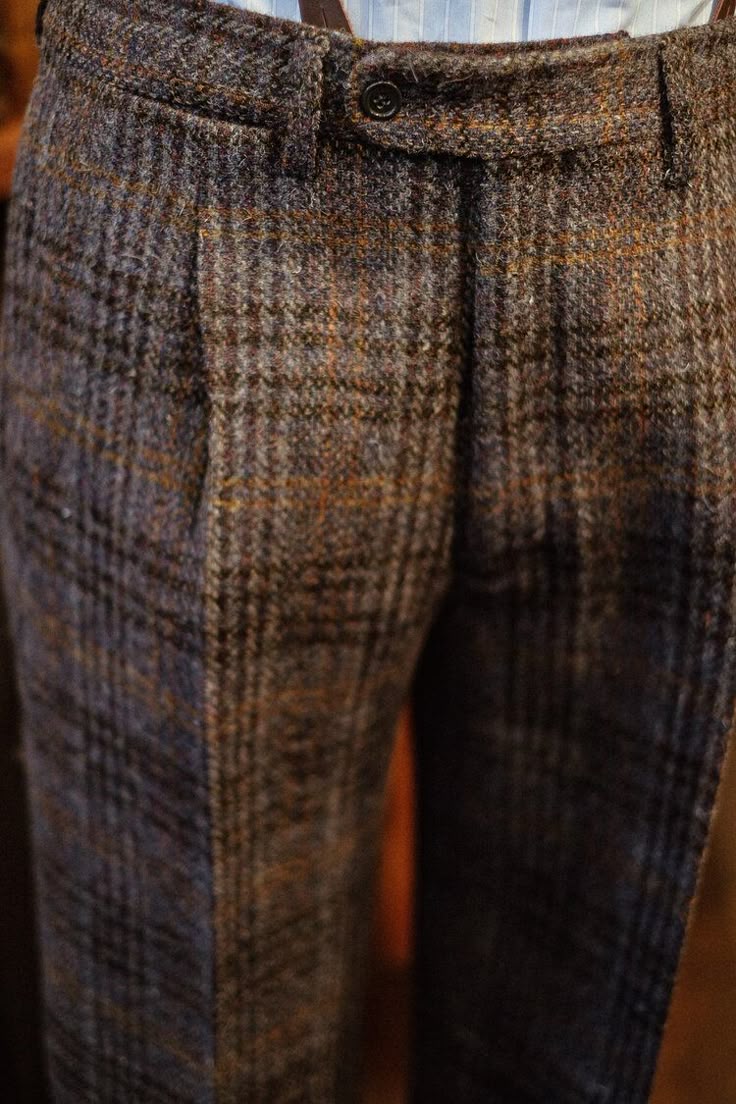Plaid Wool Trousers