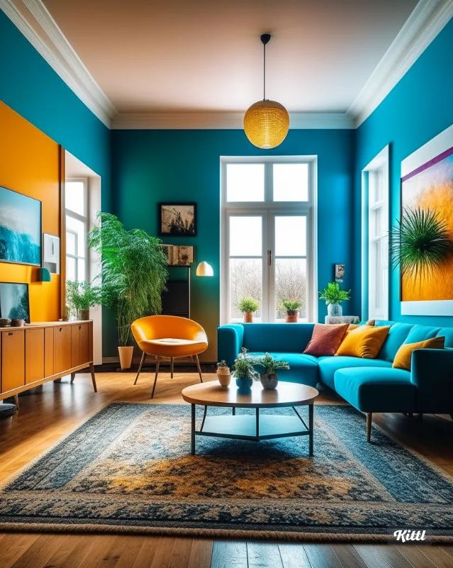 Modern Vibrant Living Room