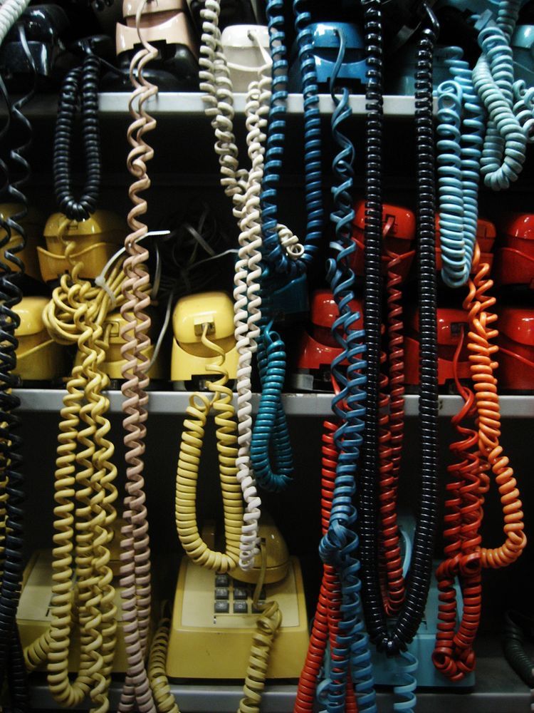 Coiled Telephone Cables