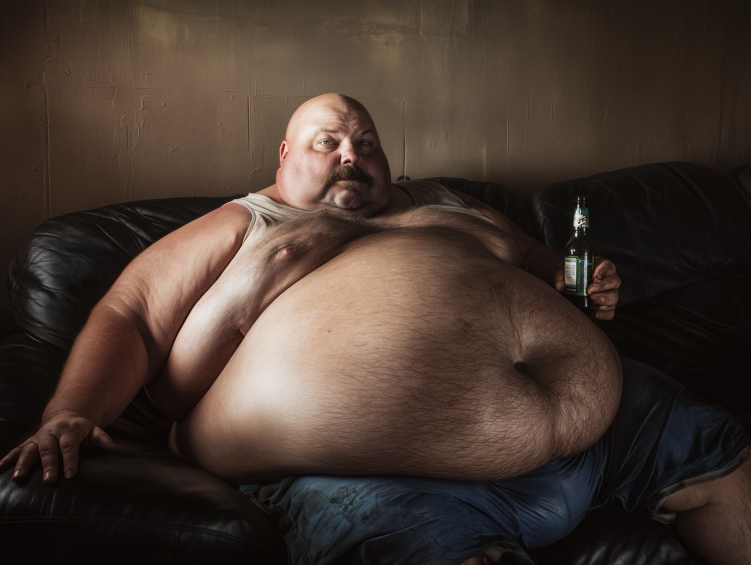 Fat Man on Couch