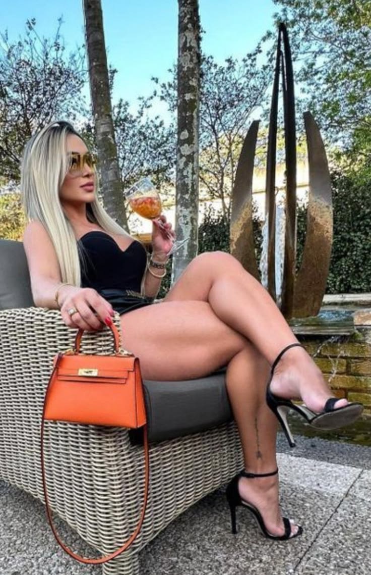 Luxurious Woman Relaxing with Drink