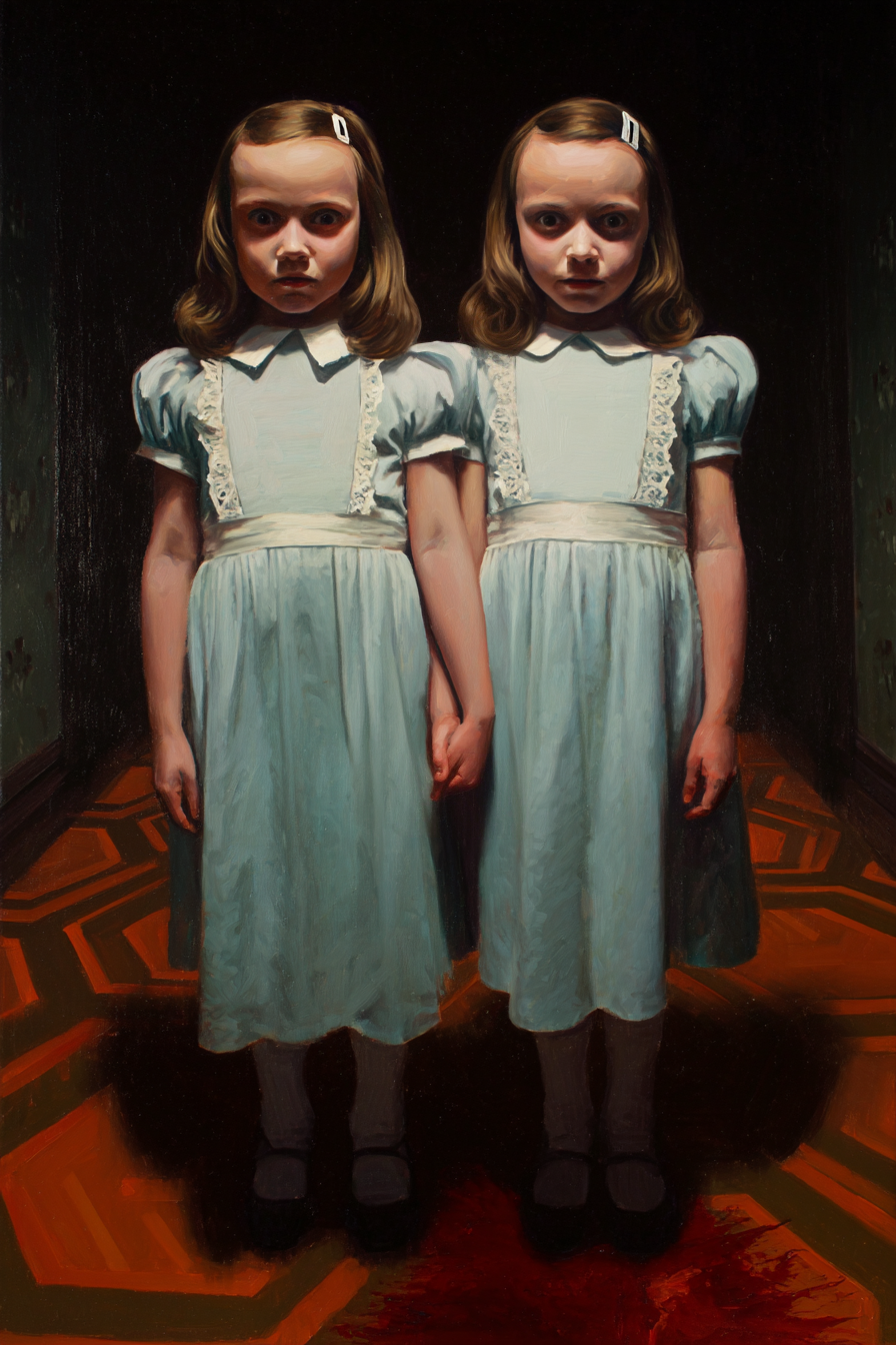 Twins in Blue Dresses