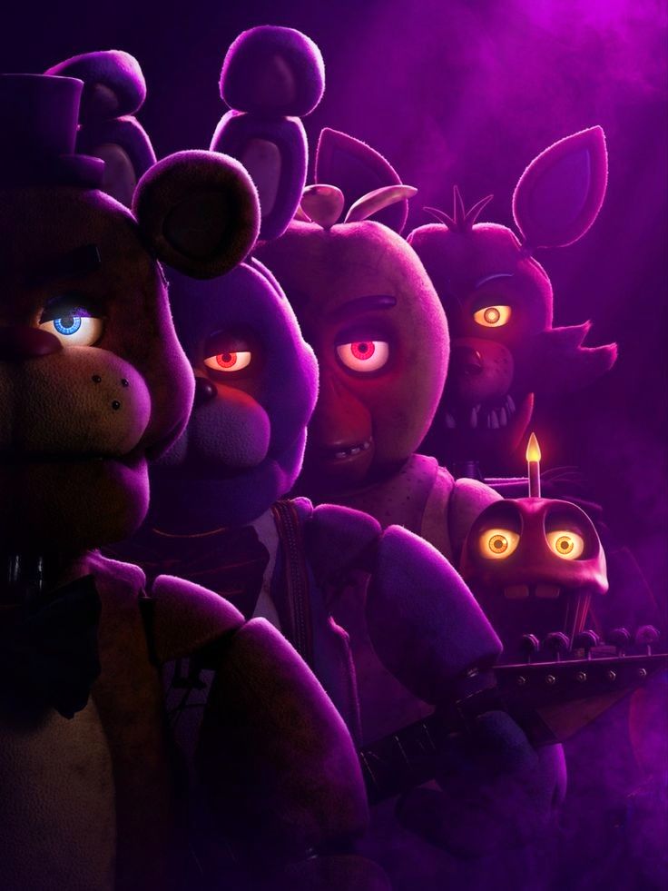 FNAF Characters in Purple
