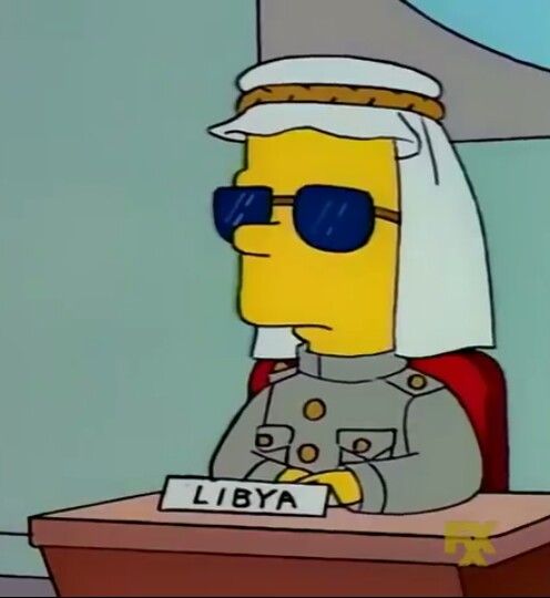 Bart Simpson as Libyan Leader