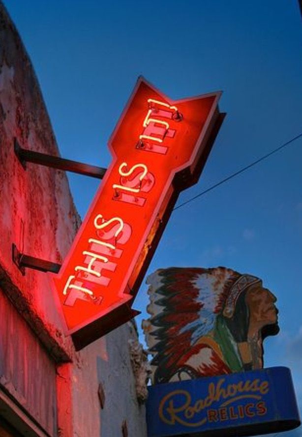 Neon Arrow Sign