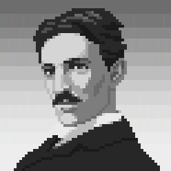 Pixelated Portrait of Nikola Tesla
