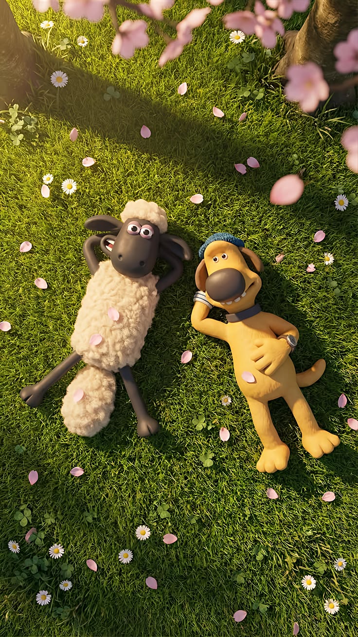 Shaun the Sheep and Doggo Relaxing
