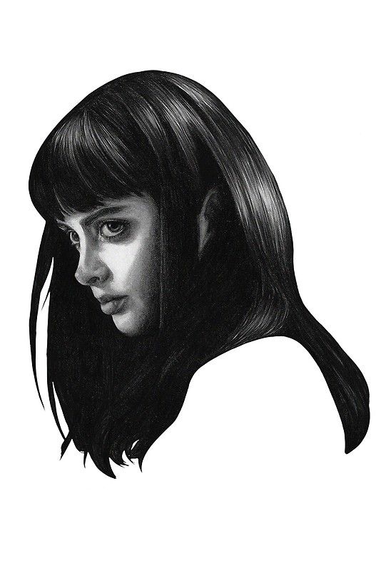 Dark Haired Woman Sketch