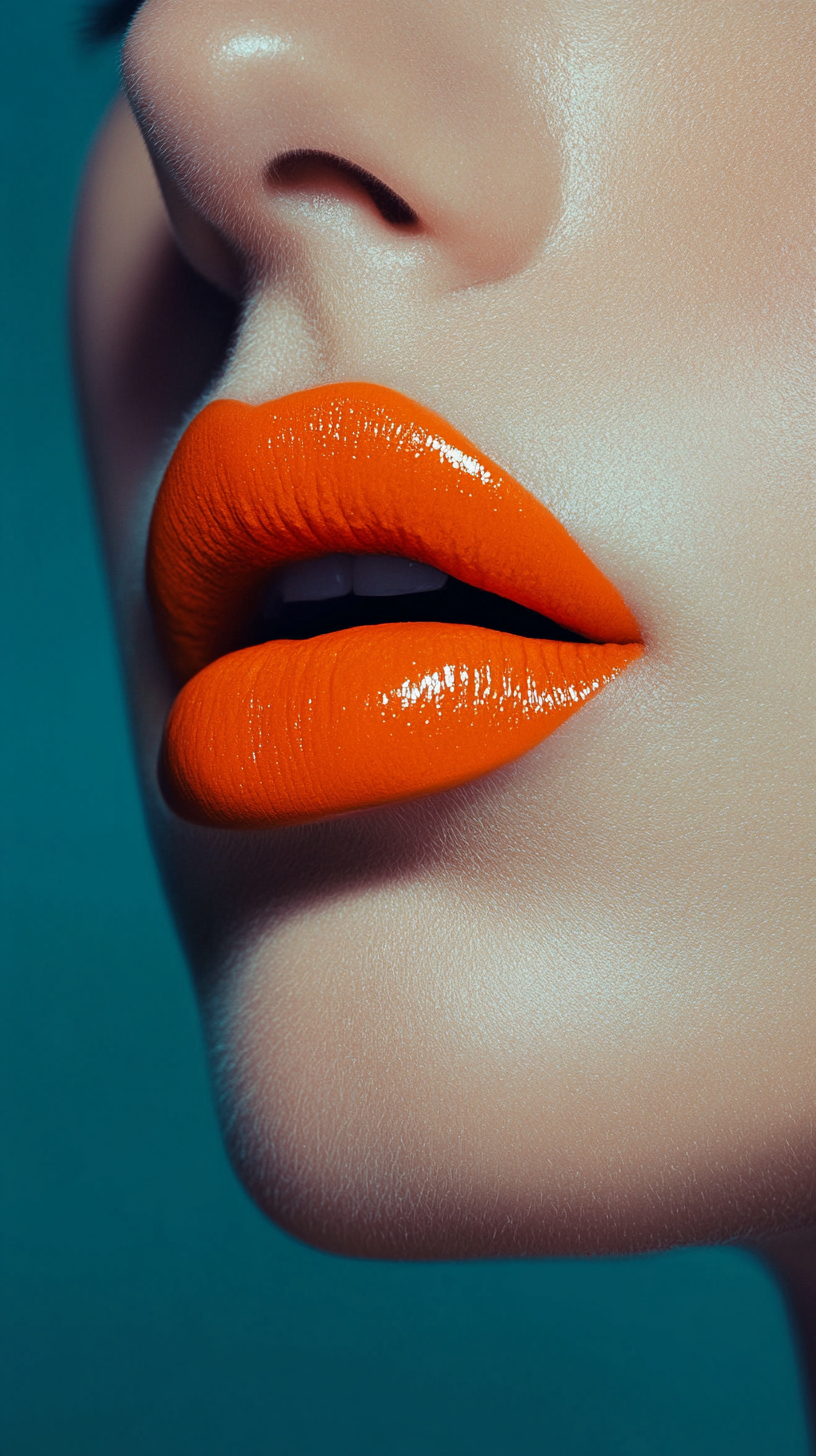 Bright Orange Lips
