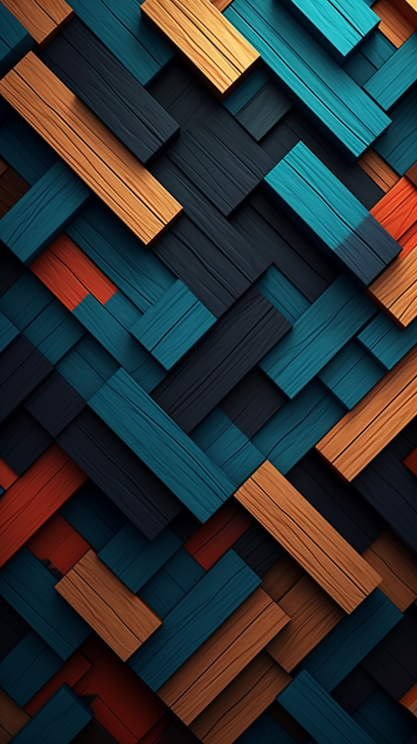 Abstract Geometric Wood Pattern