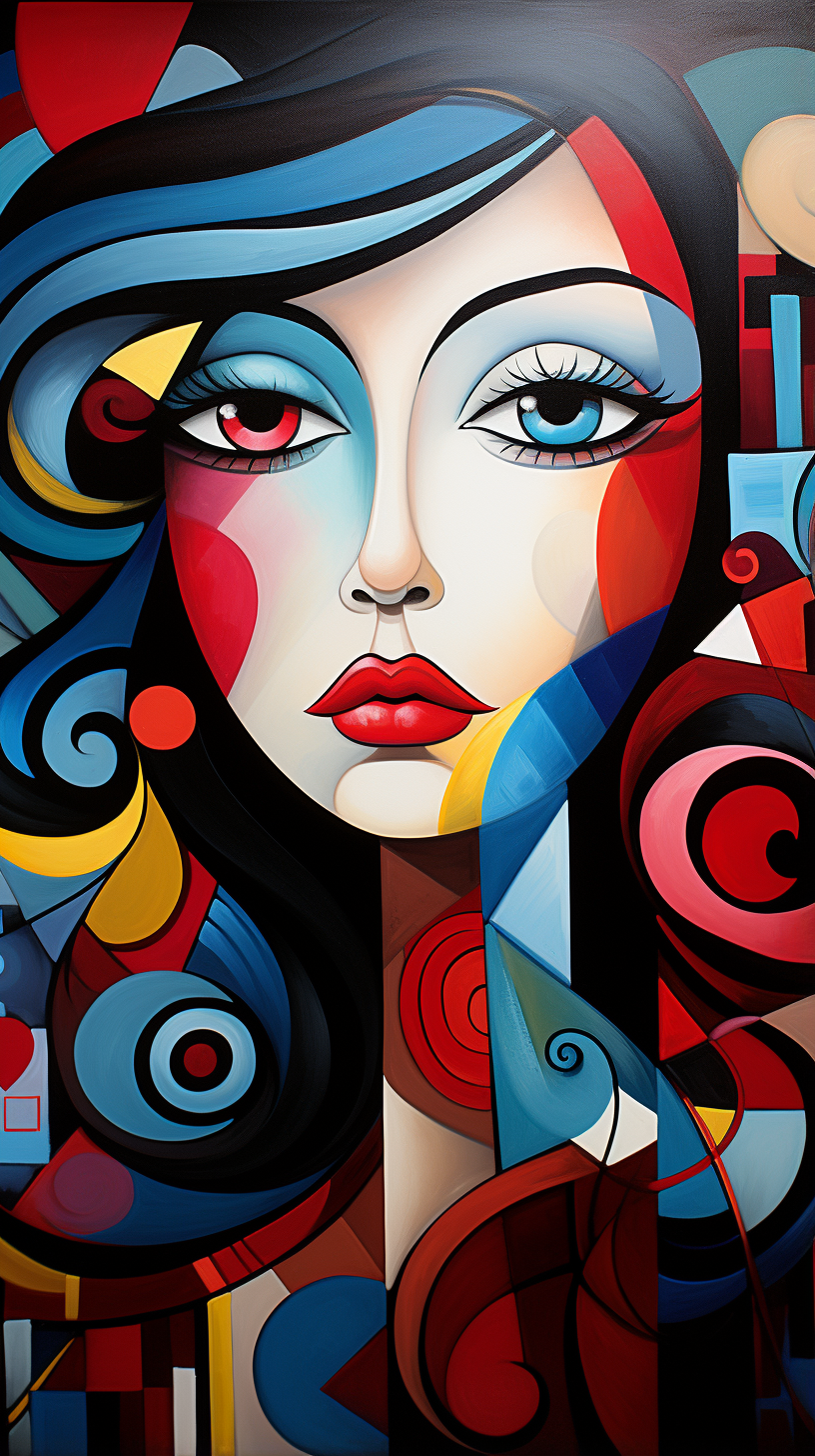 Abstract Portrait with Bold Colors