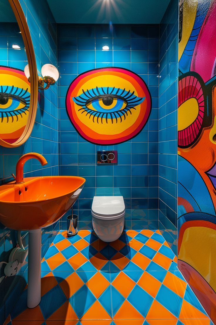 Vibrant Pop Art Bathroom