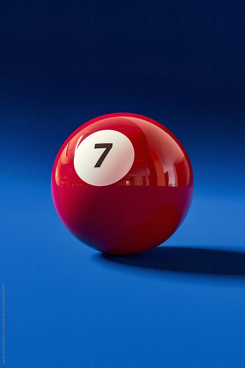Red Billiard Ball Number Seven