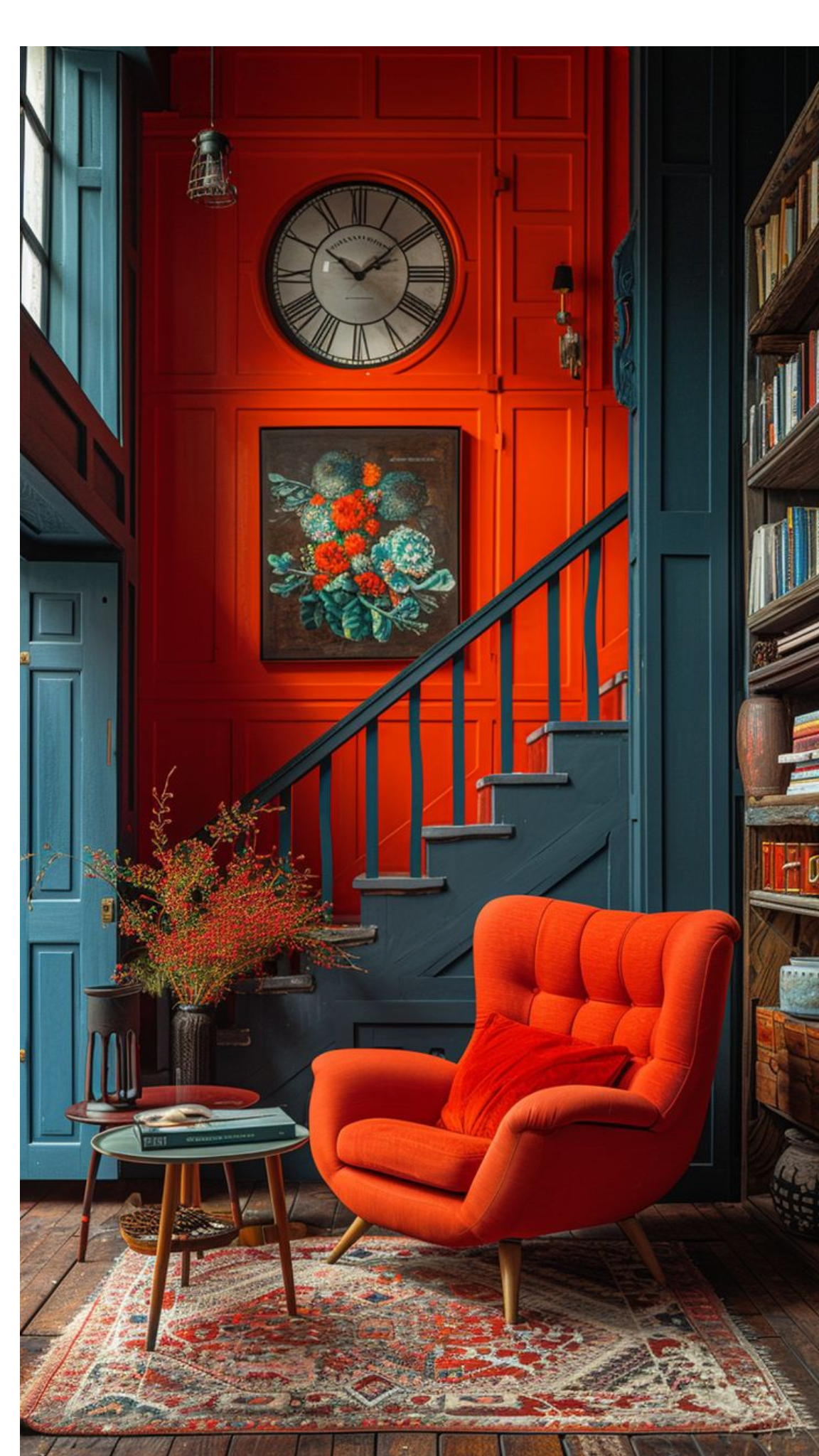 Bold Orange Living Room