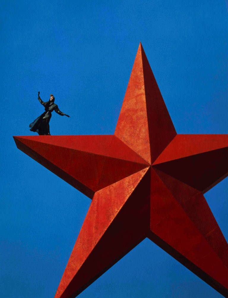 Red Star with Woman