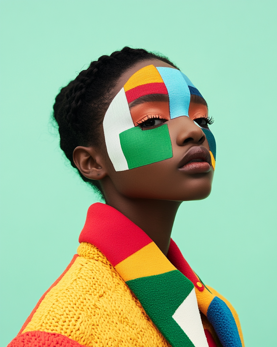 Colorful Face Art Portrait
