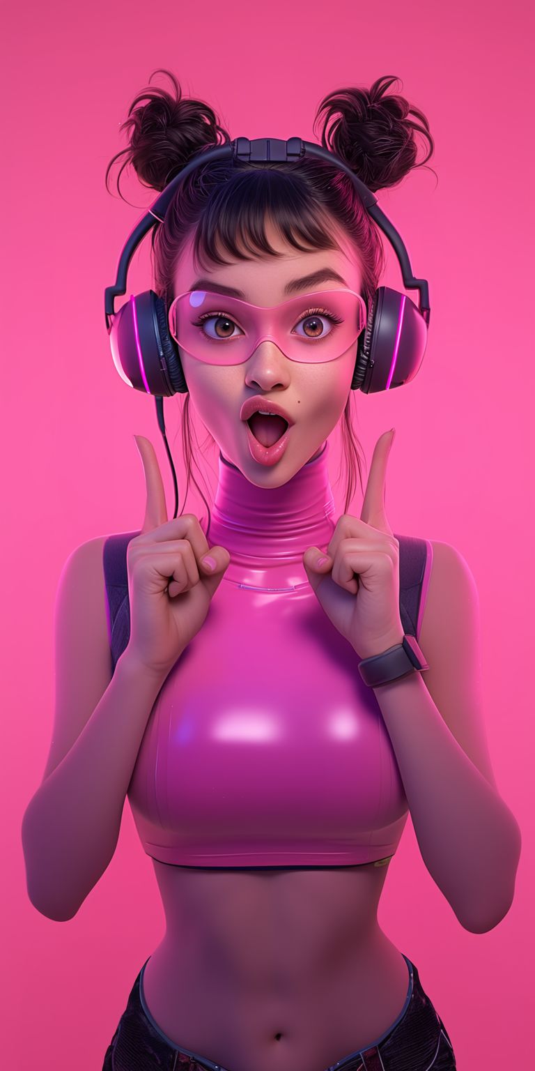 Pink Cyberpunk Girl