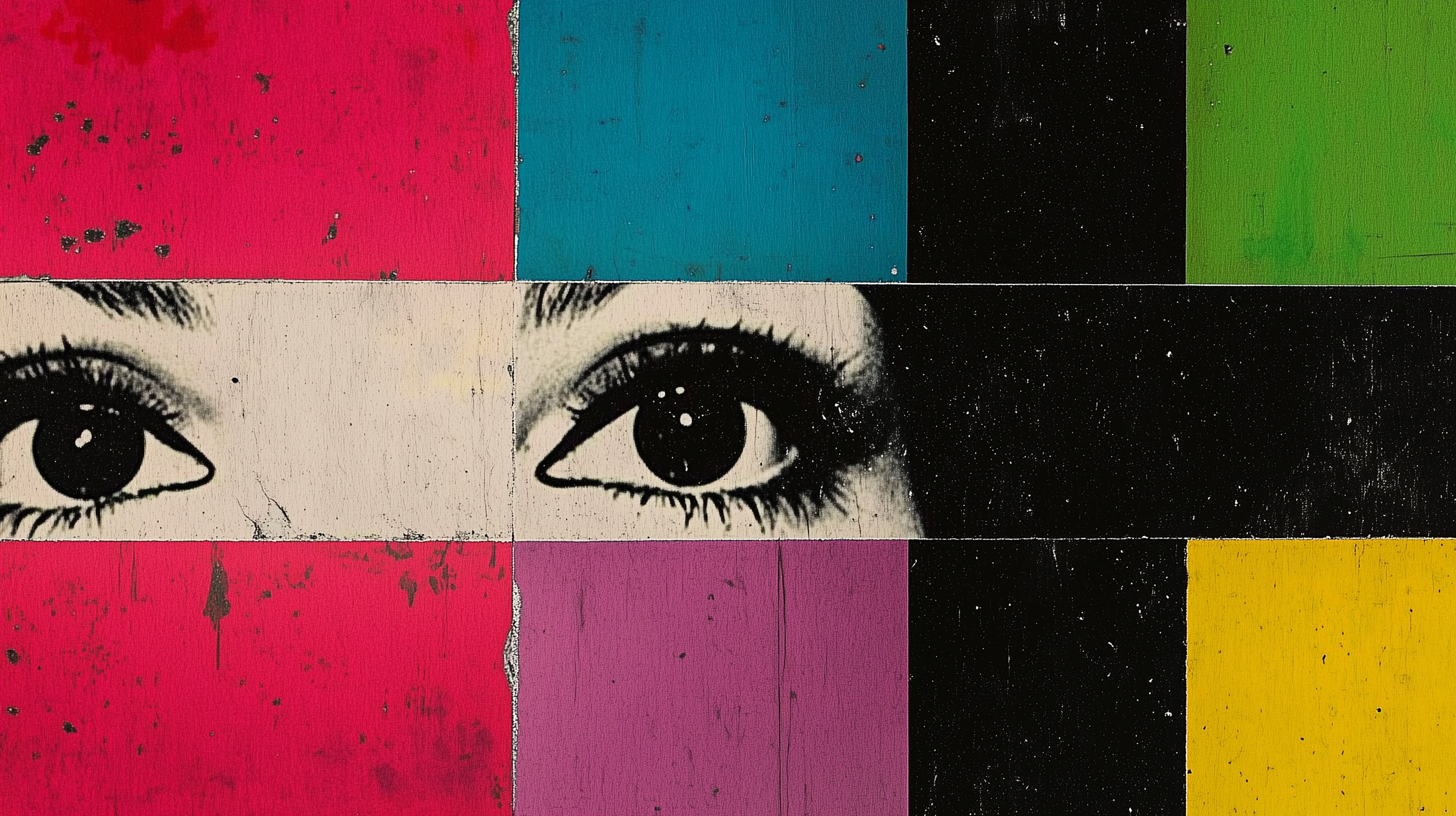 Eye Amidst Colorful Squares