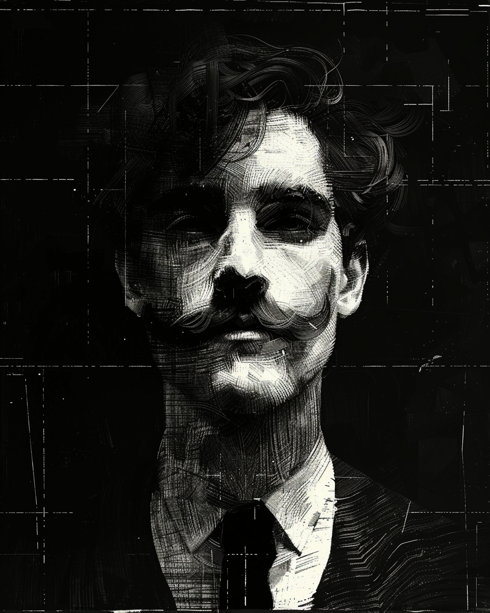 Abstract Ink Portrait