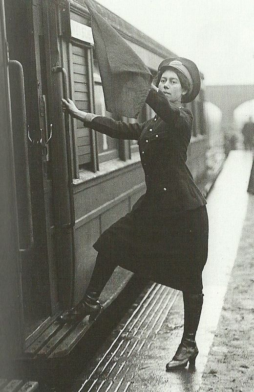 Woman Boarding Train