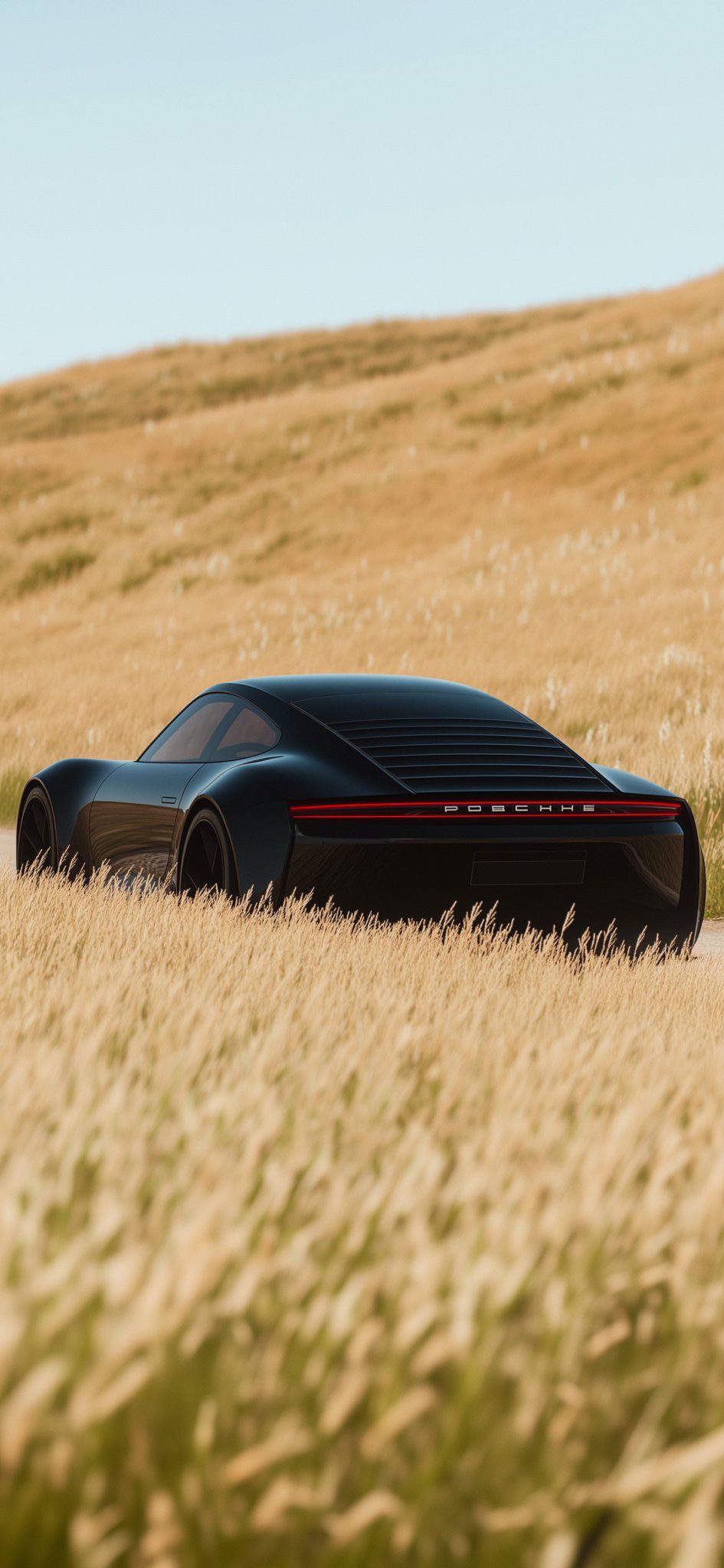 Porsche Concept Car in Wheat Field