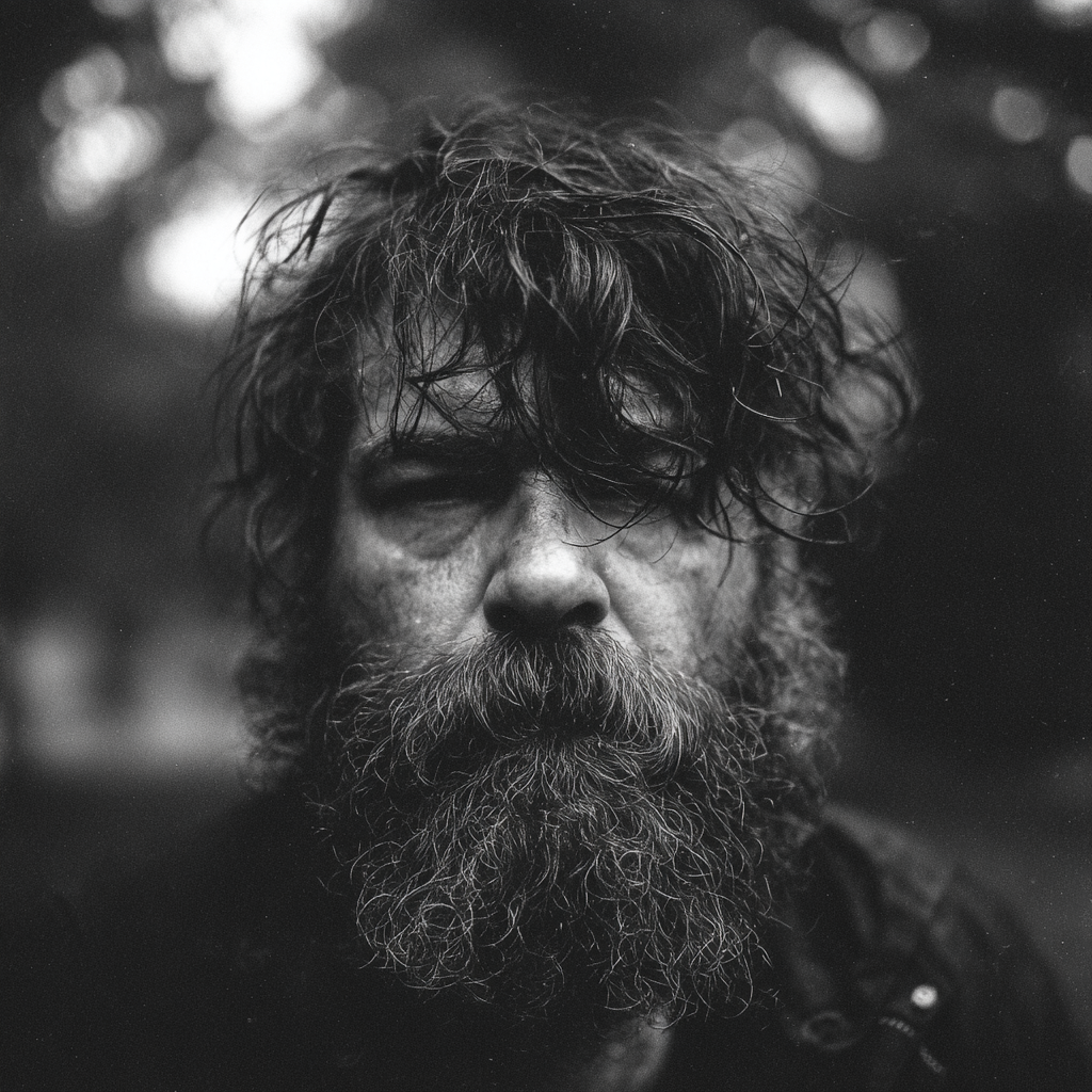Wet Hair and Beard Portrait
