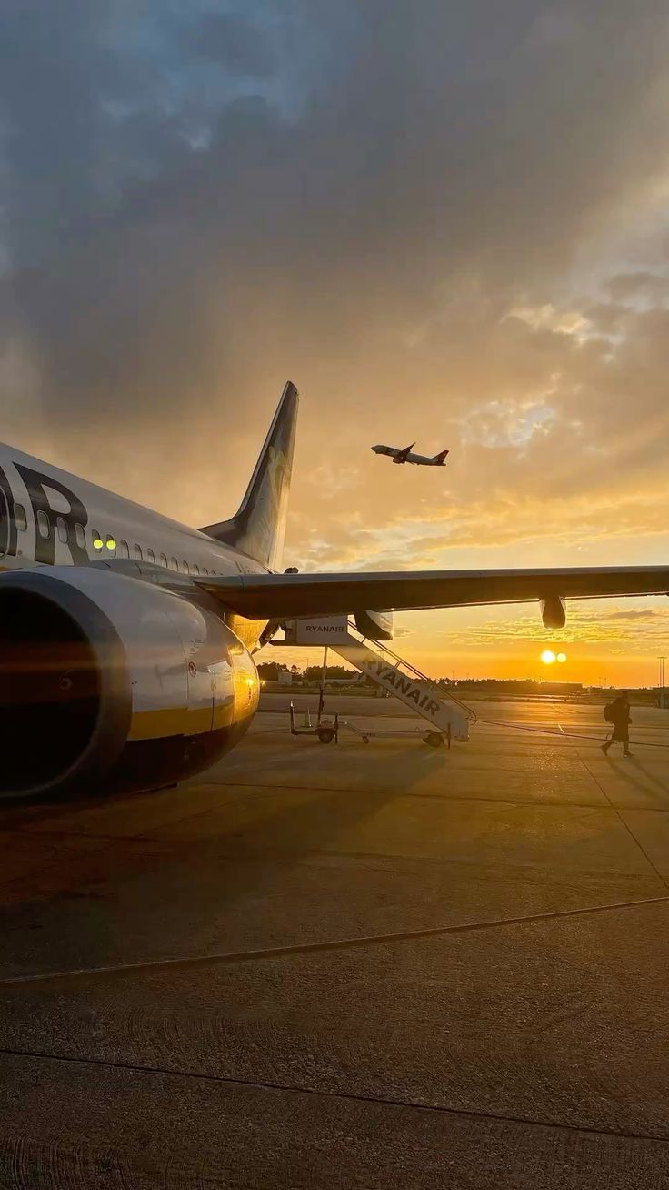 Sunset Flight Takeoff