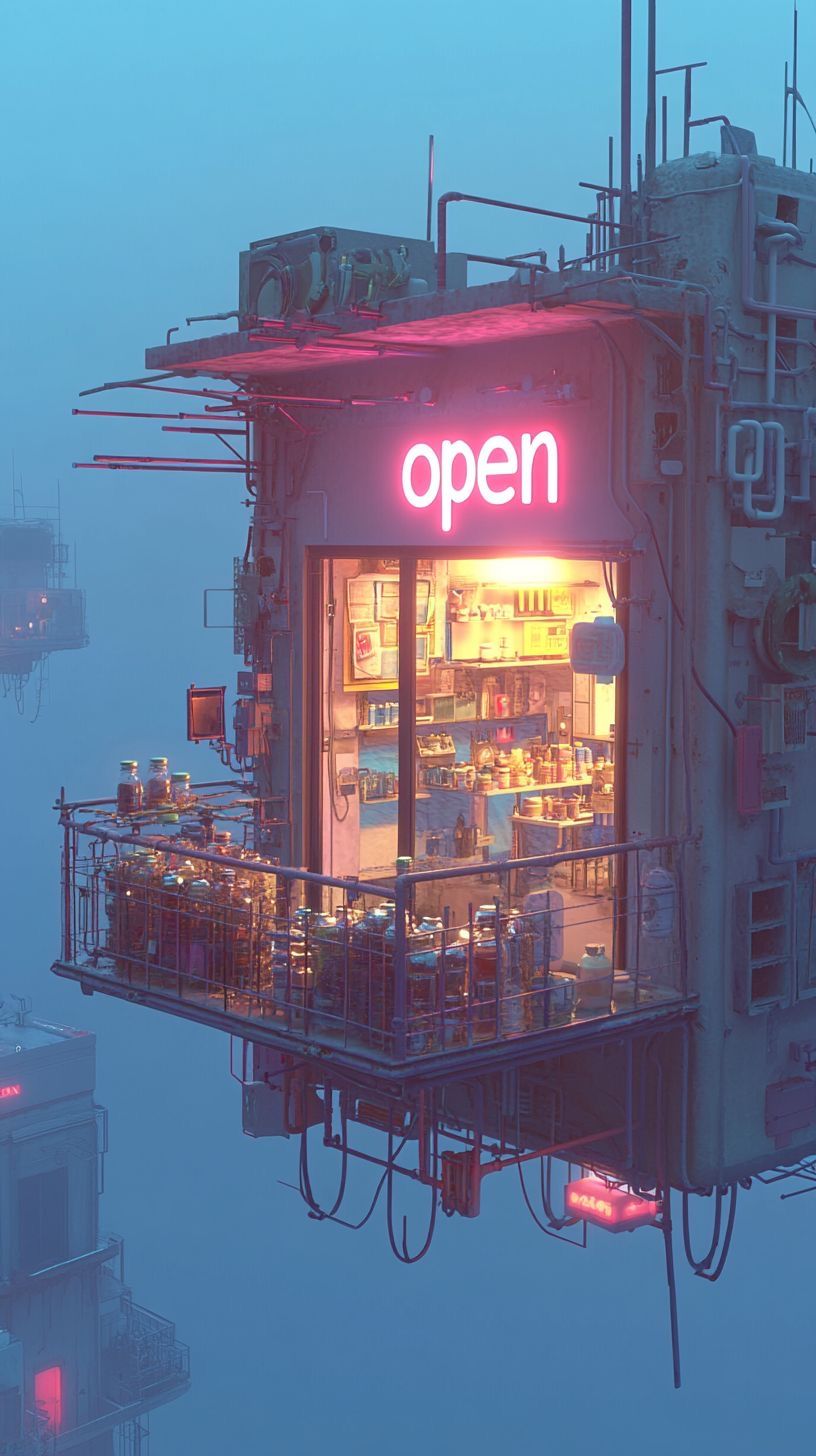 Futuristic Neon Bar