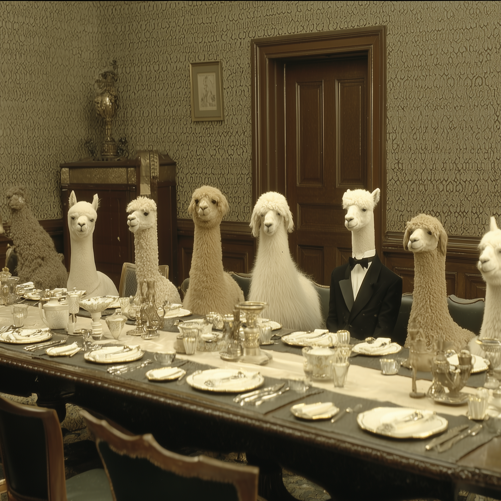 Formal Alpaca Dinner Party