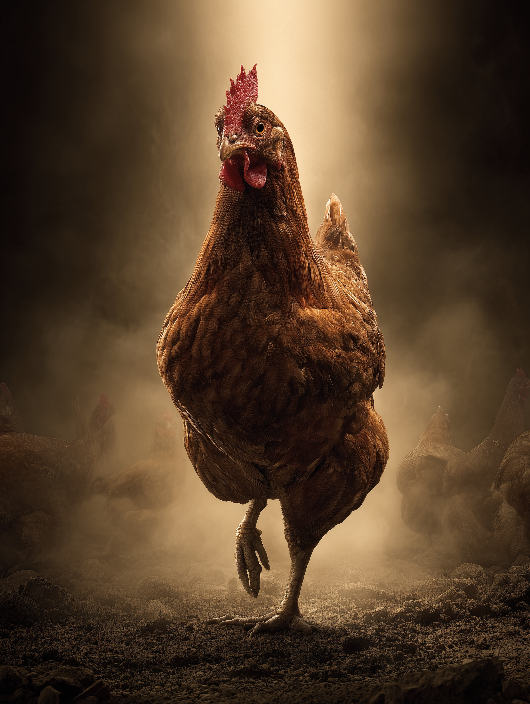 Dust-filled Rooster
