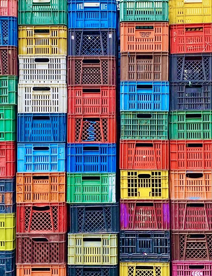 Colorful Plastic Crates