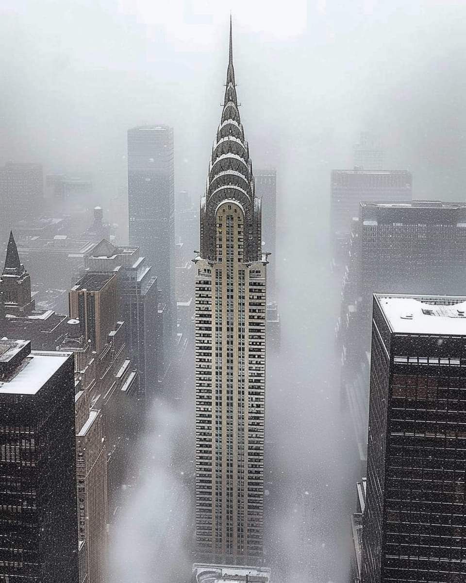Chrysler Building in Snow