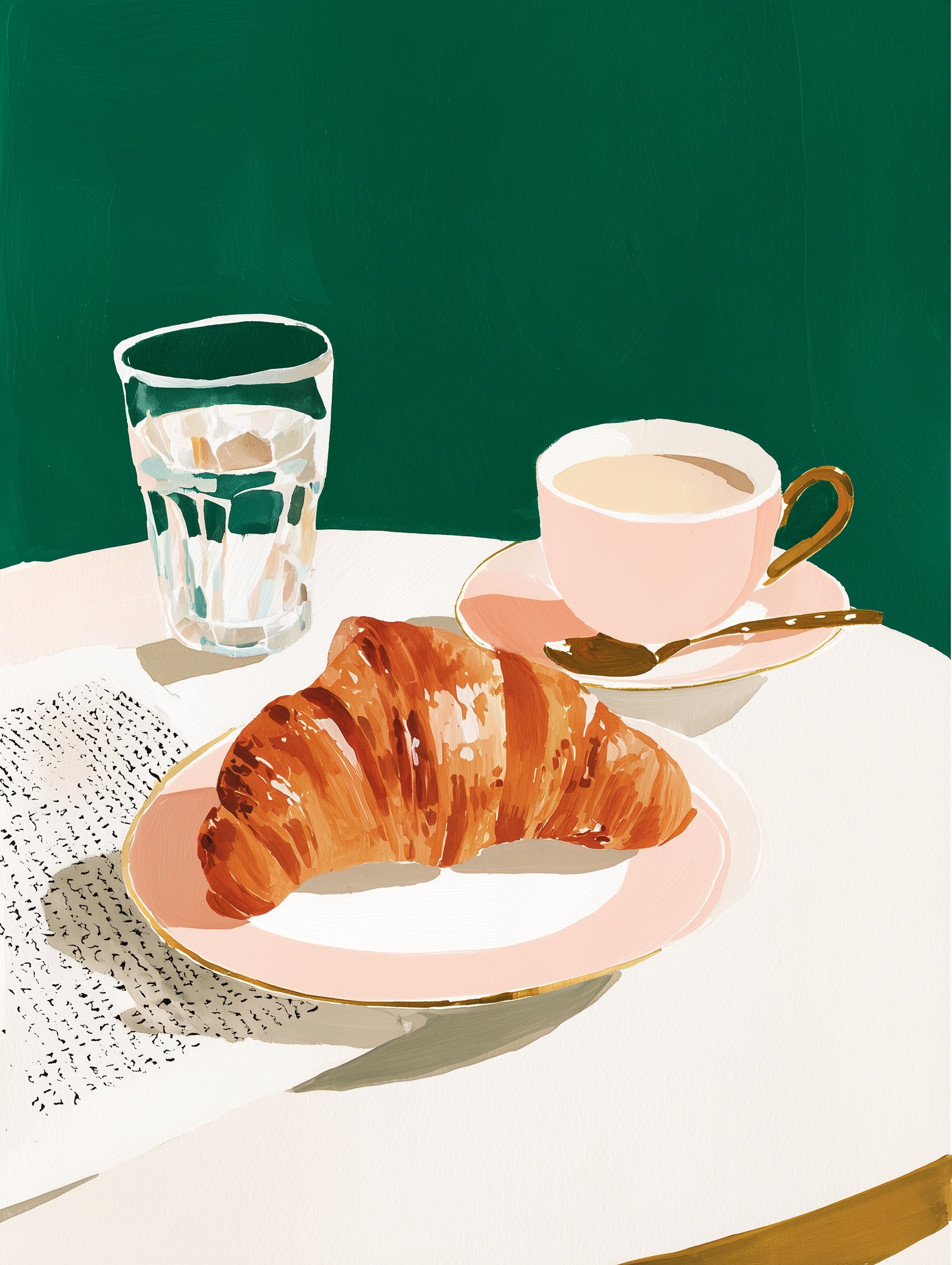 Croissant and Coffee