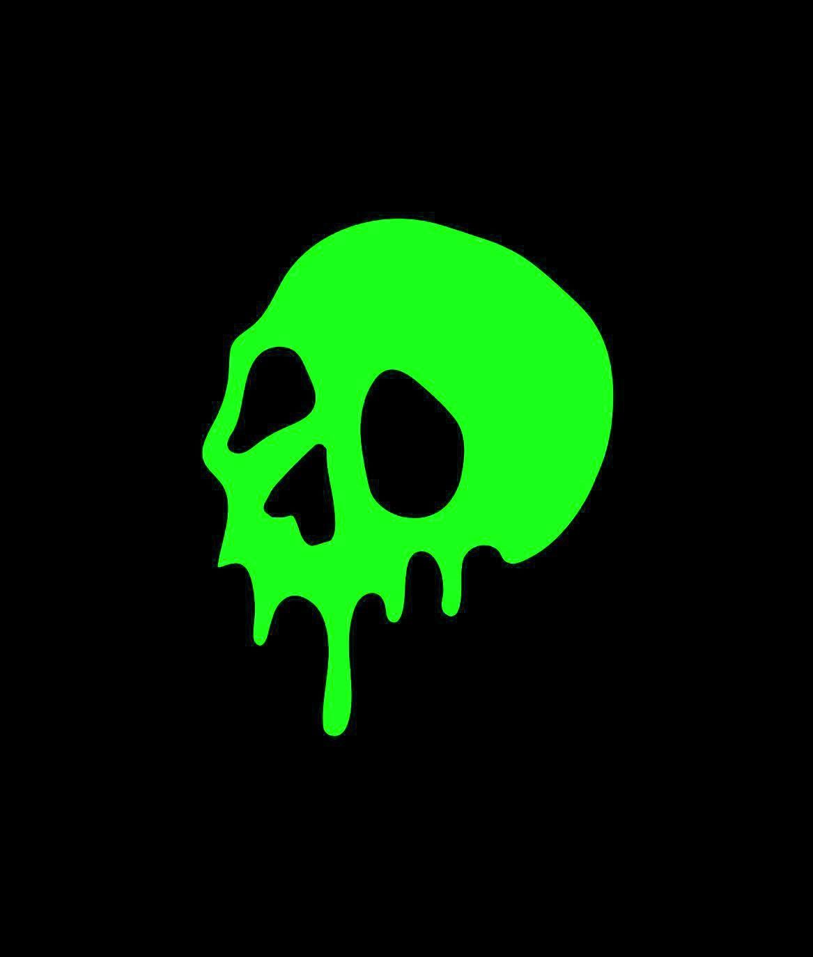 Glowing Green Skull