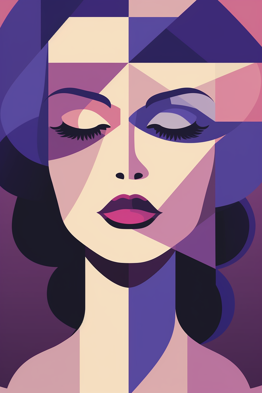 Abstract Purple Woman