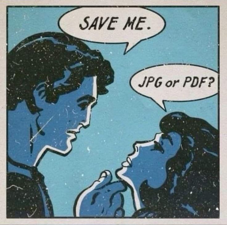 Save Me: JPG or PDF?