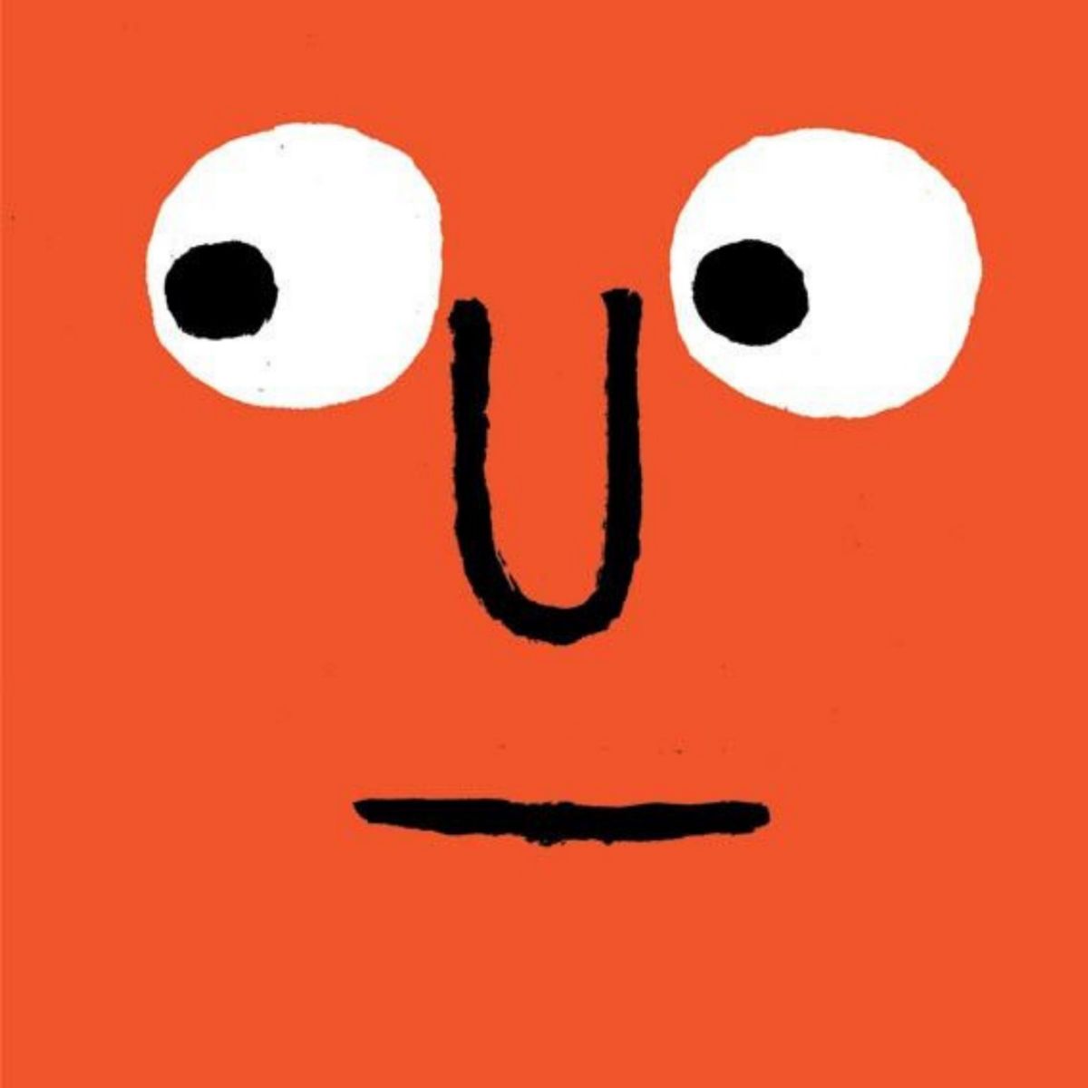 Simple Face on Orange