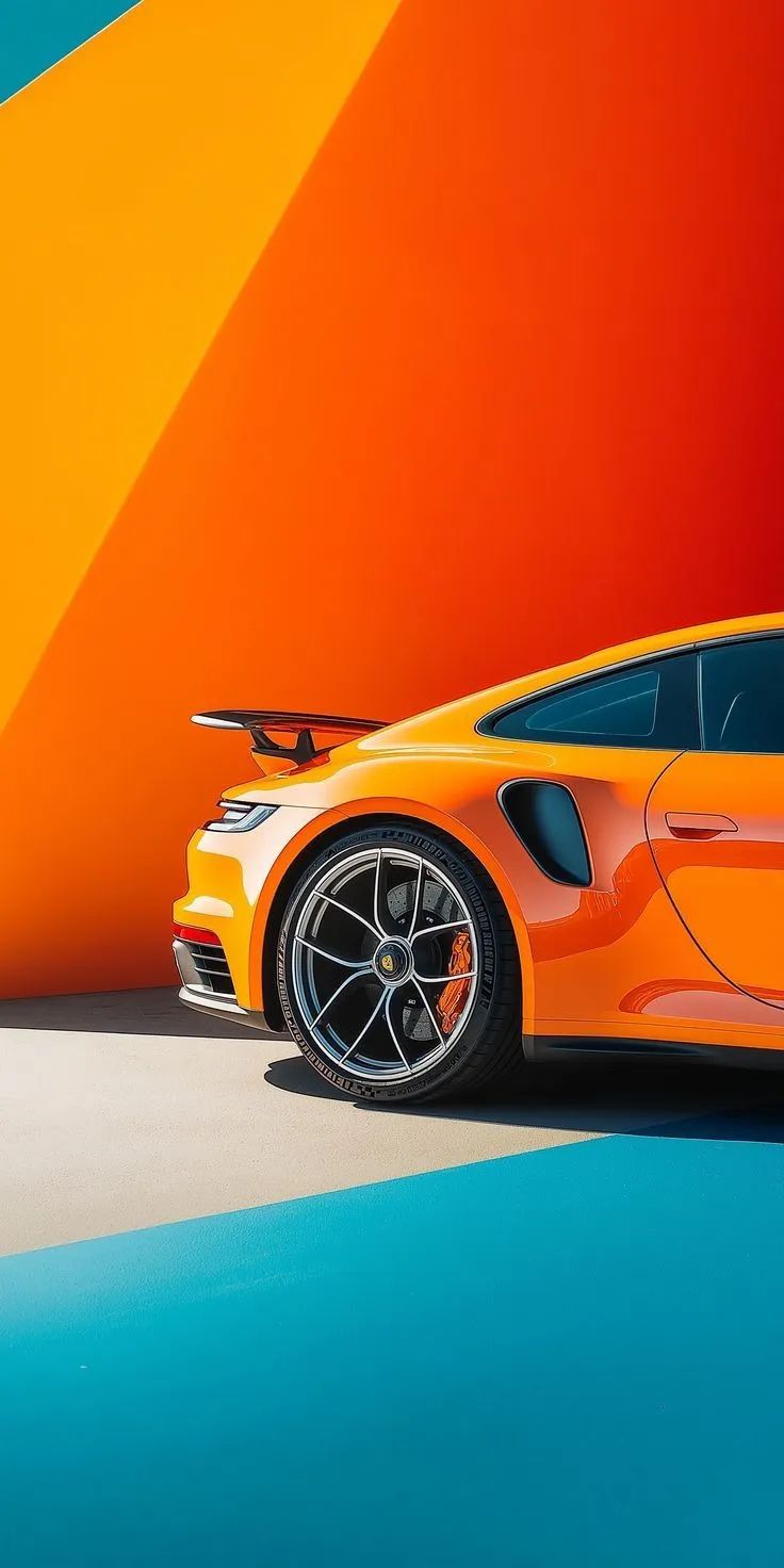 Orange Porsche Turbo