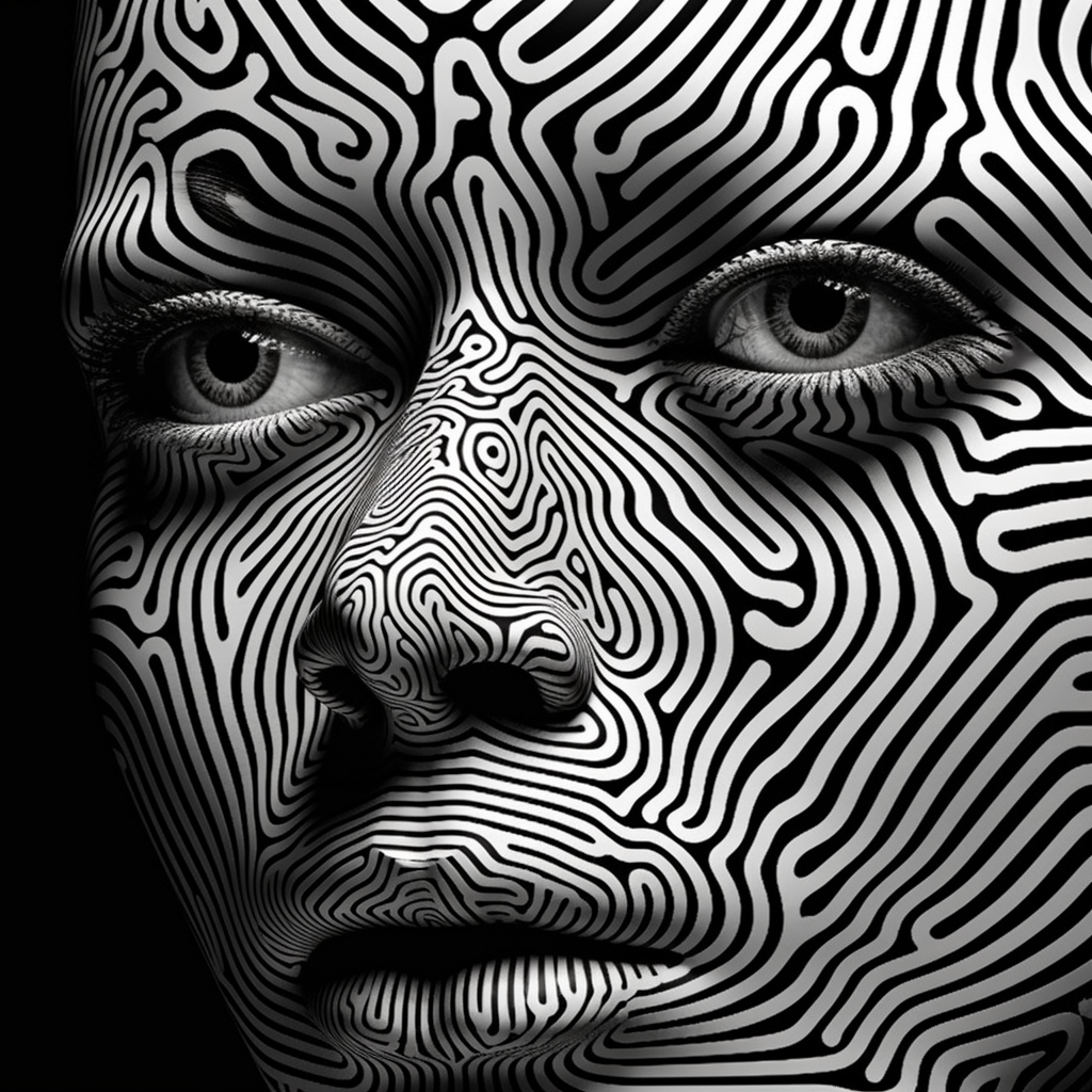 Abstract Maze Face