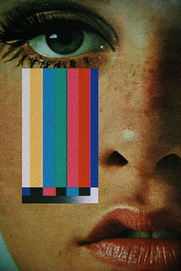 Color Bars Over Woman's Face