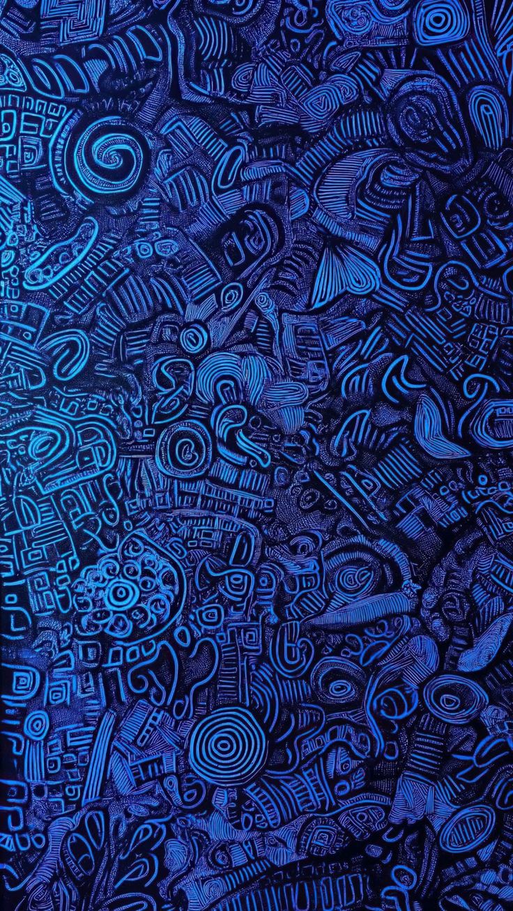 Abstract Blue Intricate Patterns