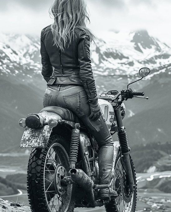 Motorcycle Rider in Leather