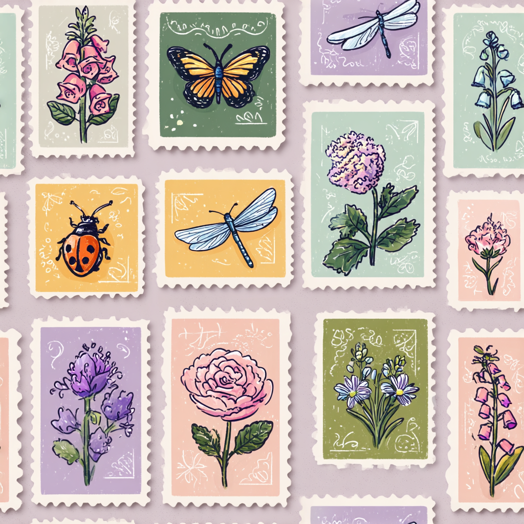 Vintage-Inspired Postage Stamps